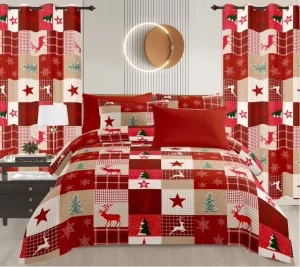 Top Selling 8 Pieces Bedding Sheetset Series Organic Bed Sheet Set Printed Sheet Set Match Curtain