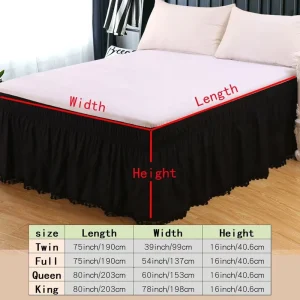 Top Trending Ultra-Elastic Bed Skirt Smooth Latest Design Bed Skirt