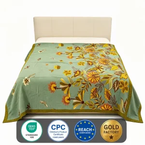 Towel Blanket OEKO TEX Certified Ultra Dense Microfiber Cool Touch Anti Shedding Antibacterial Geometric Leaf Summer Throw