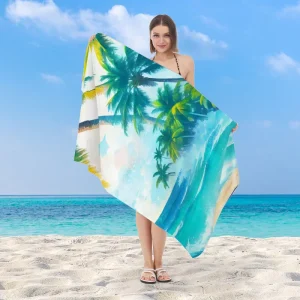 Towel Customized No Sand Logo Print Europe Market Quick Dry Microfiber Towel Beach Towels