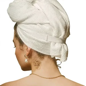 Towel Special Vegan Microfiber Hair Towel Oversized Custom Style for Optimal Drying White