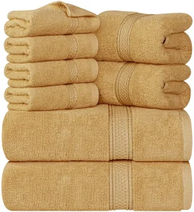 Towels Medium Cotton Pool Spa & Gym Towels Lightweight Absorbent Quick Dry Towels (Pack of 6) (24″ X 48″ White)