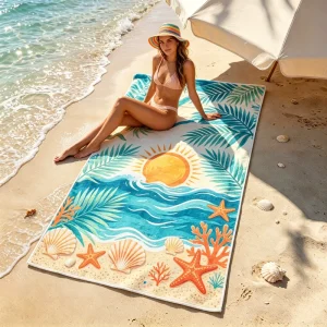 Towels Microfiber Beach Towel Quick Dry Sand Free Beach Towel Windproof Custom Printed Beach Towel Manufacturer