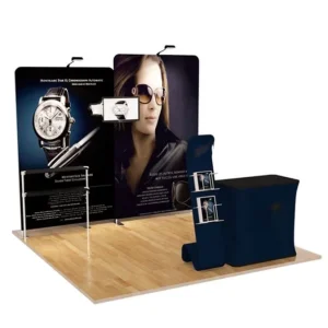 Trade Show Portable 3×3 10 ft Aluminum Fabric Wall Foldable Standard Modular Exhibition Booth Display