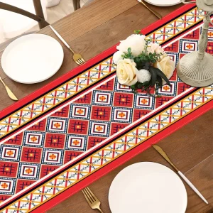 Traditional Checkered Design Table Runner Custom Chair Runner Sashes for Party Events Table Runner