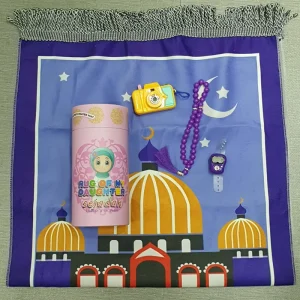 Traditional Prayer Mat for Kid Muslim Gift Set Prayer Rug