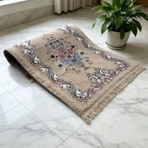 Traditional Turkish Style Polyester Muslim Prayer Mat Zippered Memory Foam Chenille Fabric Filled with Memory Foam Inside
