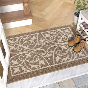 Trap Dirt & Moisture Front Door Mat Washable Tufted Loop Pile Polypropylene Non Slip Indoor Entrance Mat