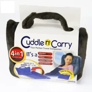 Travel Pillow Blanket Set 2 in 1 Foldable Knitted 100% Polyester Plain Four Seasons Portable Anti Pilling Wearable Car Airplane