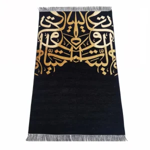 Travel Portable Islamic Prayer Rug Worship Rug Tassel Decoration Black Muslim Prayer Mat Muslim Prayer Rug