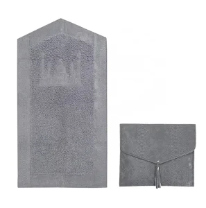 Travel Portable Muslim Prayer Mat with Leather Storage Bag
