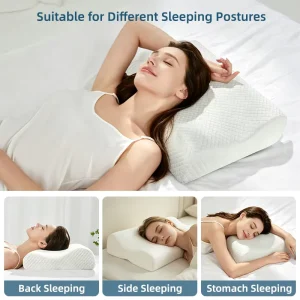 Travel Size Cervical Pillow for Neck Pain Relief Contour Memory Foam Pillows for Sleeping Bed Pillow Neck Support for Gift