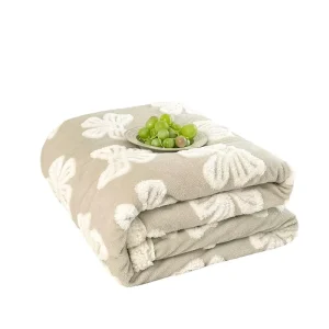 Trendy Bow Pattern Jacquard Winter Sherpa Blankets Soft Cozy Indoor Outdoor Travel Warm Plush Throw Blankets