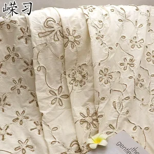 Trendy Design 3D Floral Cord &Trim Ribbon Embroidered Cotton Lace Fabric High Fashion With Ready Bulk for Dress Garments