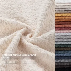Trendy Knitted Loop Yarn Dyed Abrasion-resistant Heavyweight 100% Polyester Fleece Fabric Sofa Covers Bags Teddy