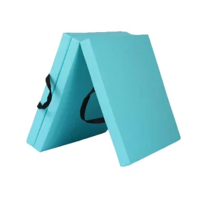 Tri fold Folding Gym Exercise Mat Stretching Carrying Handles Protective Design 5mm Thick for Gymnastics Yoga Fitness Training