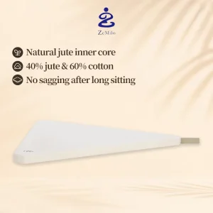 Triangular Linen Fiber Meditation Cushion with 15% Slope Trapezoid Ergonomic Design for Posture Correction Support