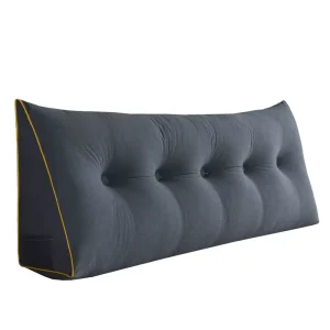 Triangular Reading Pillow Large Bolster Headboard Backrest Positioning Support Wedge Pillow Chenille Full Size