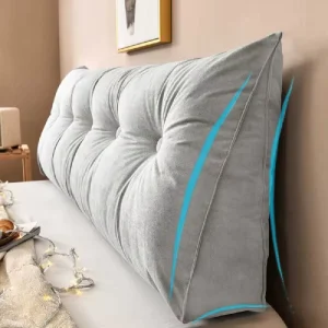 Triangular Wedge Pillow Positioning Support Reading Backrest Cushion for Sofa Bed Day Bed with Removable and Washable Cover