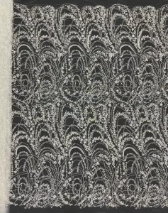 Tricot Bead Tube Embroidery Sequins Knitted Wedding Dress Fabric Lace for Girls and Boys Accessories