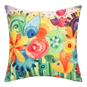Tropical Design 45*45CM Decorative PU Coating Outdoor Cushion Water Resistant Throw Pillows&cushions for Outside Chairs