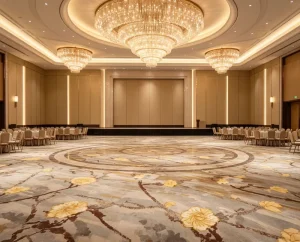 Tufted Broadloom Hotel Wall Carpet 4m Felt Back Nylon Sound Absorbing OEM ODM Custom Hotel Corridor Floor