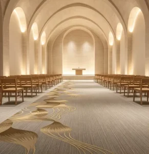 Tufted Custom Wall to Wall Hotel Carpet 4m Fabric Back Nylon Heavy Traffic Sound Absorbing Distributor Ballroom Lobby