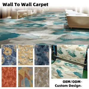 Tufted Flame retardant Wall to Wall Carpet for Living Room Restaurant Printing Design Hotel Room Carpet for 5 Star