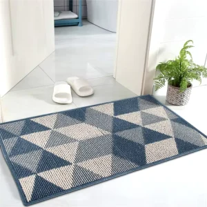Tufted Polypropylene Dirt Resistant Indoor 50x80cm Absorbent Low Profile PET Friendly Entrance Rug Washable Non Slip Door Mat