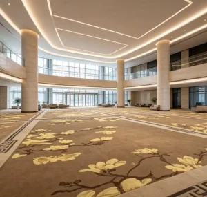 Tufted Wall-to-Wall Custom Hotel Carpet 4m Textile Back Nylon Sound Absorbing Bulk Order Fit-out Company Ballroom Lobby Space