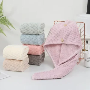 Turban Microfiber Terry Dry Hair Towel Shower Spa Head Wrap Hair Drying Hat Towel