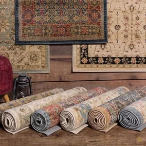Turkey Faux Wool Machine Made Luxury Carpet Floor Mat Washable Antique Persian Style Decorative Rugs Carpet
