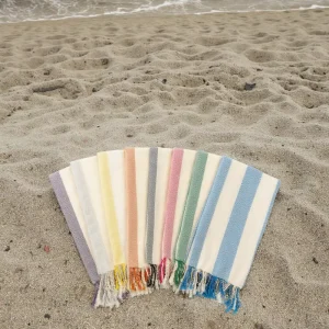 Turkish Beach Towel Organic Cotton Linen Woven Quick Dry Custom Logo Luxury Towel for Swimming Pool