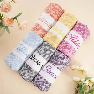 Turkish Beach Towel Striped Tassel Bath Towel Quick Drying Absorbent Poly cotton Modern Minimalist Large Size Multiple Styles