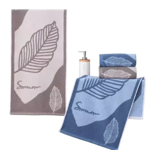 Turkish Cotton Summer Absorbent Thick Soft Comfortable Beach Bath Towel Not Easy to Shed Hair Leaf Print Customizable