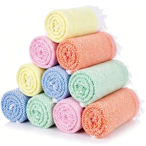 Turkish Eco Friendly Striped Oversized Quick Dry Beach Towels 40x70inch Pool Yoga Travel Camping Essentials Bathroom