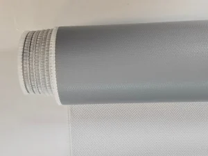 Twill Woven Fiberglass Fabric With Silicone Coating Heat & Flame Resistant 550℃ For Fire Curtain Custom Cutting Available