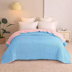 Twin Size Sherpa Blanket Thick and Warm Fleece Blanket for Winter Soft Plush Fluffy for Bed