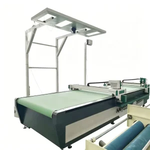 Two Beam Style Artificial Leather and Genuine Leather Cutting Machine with CCD Camera Projector 1612 1615 1625 1630