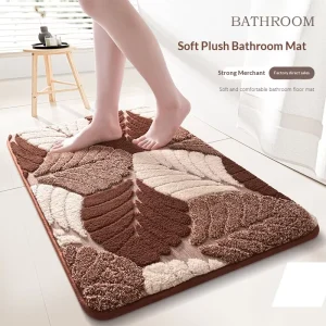 Two color Jacquard Machine woven Door Mat Home Use Dirt resistant Water absorbing Hand Washable Non slip Bathroom Entrance
