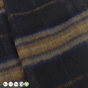 Two-color Small Checkered Tweed Fabric Wool-polyester Fabric Suitable For Making Coats In Stock Factory Direct Sales