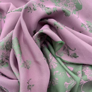 Two-tone Cationic Jacquard Fabric Satin Jacquard Fabric For Clothing