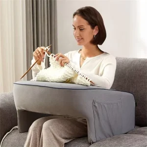 U Shape Body Reading Pillow Lap Desk Arm Rest Gaming Bed Laptop Couch Comfortable Working Crocheting 100% Polyester