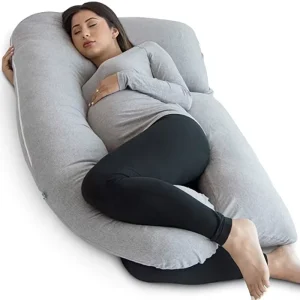 U Shape Luxury Velvet Memory Pregnancy Pillow Full Body Maternity Pillow Anti Snore Anti Apnea Features All Season for Pregnant
