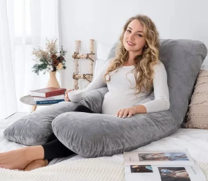 U Shape Women Quilted 100% Cotton Cuddle Maternity Back Supporter Nursing Pregnancy Pillow