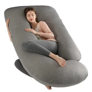 U Shaped Cotton Full Body Shape Maternity Pregnancy Pillow With Removable Cover for Sleeping