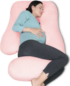 U Shaped Full Body Maternity Pillow With Removable Cover Support for Back Legs Belly Hips Pregnancy Pillow for Women