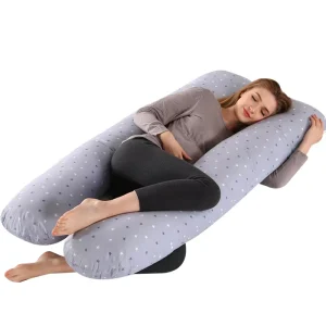 U Shaped Full Body Maternity Pregnancy Pillow with Memory Foam Removable Cover for Nursing