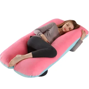U Shaped Full Body Maternity Pregnancy Pillow with Memory Foam Removable Cover for Nursing