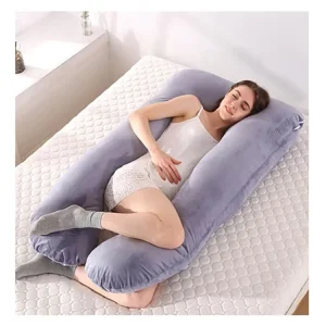 U Shaped Maternity Body Pillow Shredded Memory Foam Adaptive Pressure Relief Machine Washable Nursing Support
